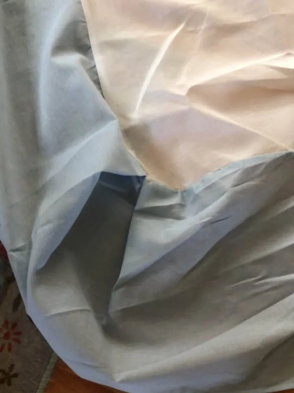 Martha Stewart full bed skirt baby blue pale blue NWOT